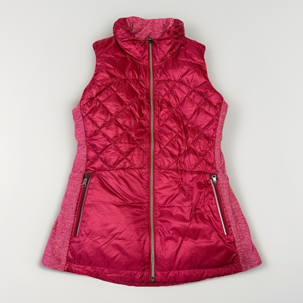 lululemon athletica Pink Quilted & Knit Mixed-Media Vest